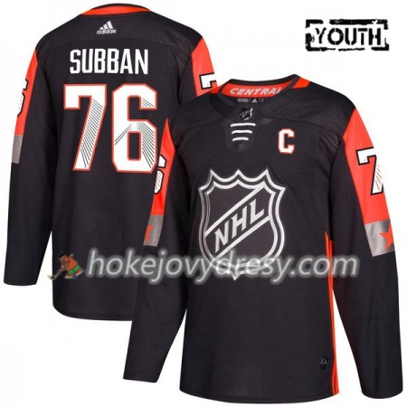 Dětské Hokejový Dres Nashville Predators Subban 76 2018 NHL All-Star Adidas Černá Authentic